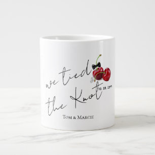 Tied the Knot Cherry Wedding Gift Large Coffee Mug