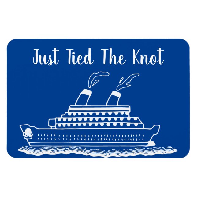Tied The Knot Honeymoon Wedding Cruise Cabin Door Magnet (Horizontal)
