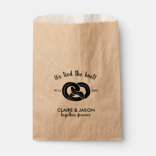 Tied the Knot Together Forever Pretzel Wedding Favour Bags