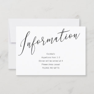 Tied the Knot Wedding Information details card