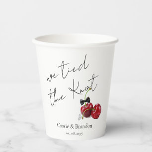 Tied the Knot Wedding Paper Cups