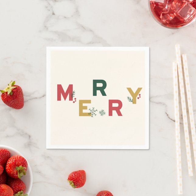 Tied with Merry Christmas Napkin (Insitu)