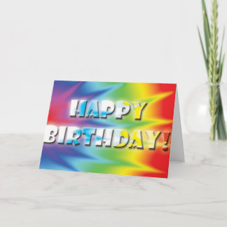 Tiedye birthday card