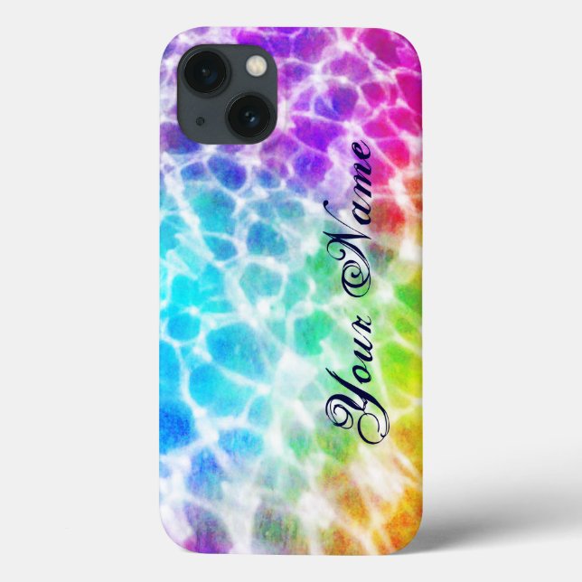 Tiedye Hippie Wavy Rainbow Effect Case-Mate iPhone Case (Back)