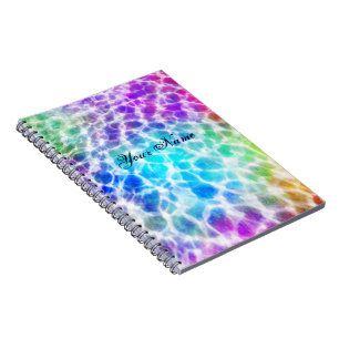 Tiedye Hippie Wavy Rainbow Effect Spiral Notebook