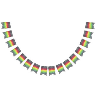 tiedye party bunting banner Rasta 2
