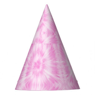 Tiedye Pink Spiral Hippie Tie Dye Party Hat