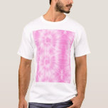 Tiedye Pink Spiral Hippie Tie Dye  T-Shirt<br><div class="desc">Pastel tie dye pattern design in pink and white colour. Pink tiedye shibori hippie spiral design pattern t-shirt</div>