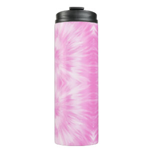 Tiedye Pink Spiral Hippie Tie Dye Thermal Tumbler