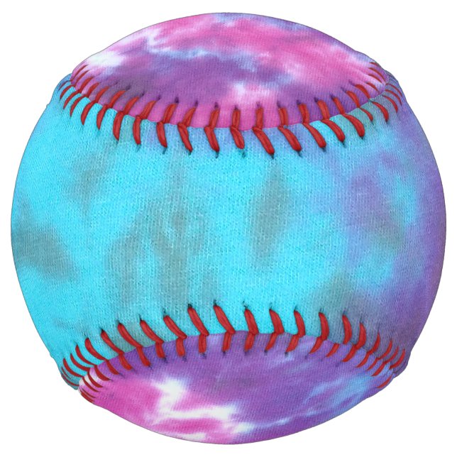 tiedye softball pink purple and blue (Front)