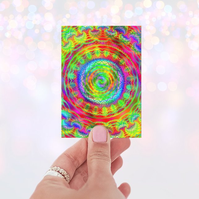 Tiedye Target Business Card (Unique Kaleidoscopic Digital Art Business Card)