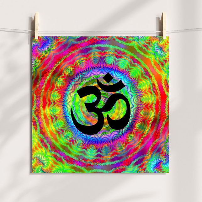 Tiedye Target with Om Symbol Poster (Tiedye Target with Om Symbol Poster)