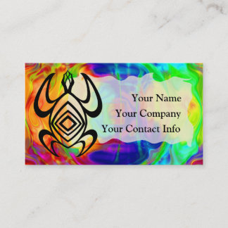 Tiedye Turtle Business Card Template