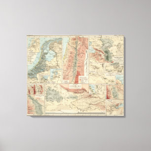 Tieflander Atlas Map Canvas Print