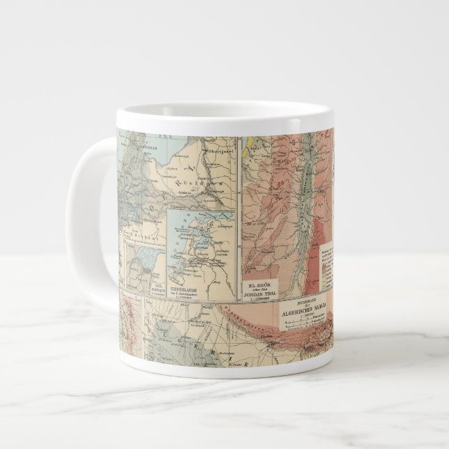 Tieflander Atlas Map Large Coffee Mug (Front Left)