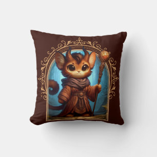 Tiefling Feline Fantasy Adventure Cushion