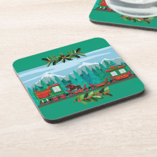 Tiel Merry Christmas Train Coaster