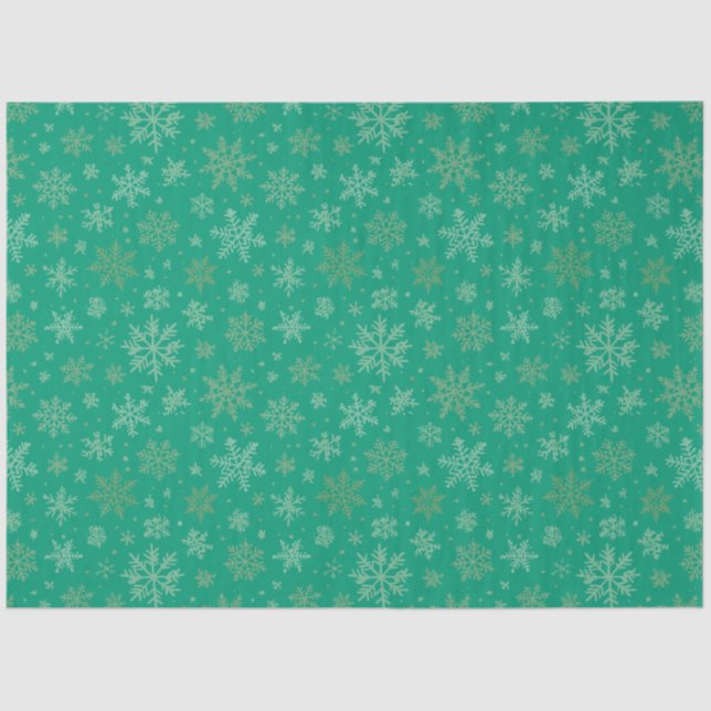 Tiel with Gold Snowflakes Tissue Paper (Front)