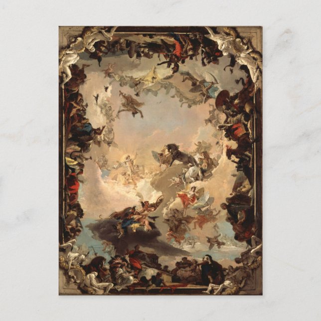 Tiepolo Allegory of the Planets and Continents Postcard (Front)