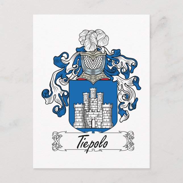 Tiepolo Family Crest Postcard (Front)