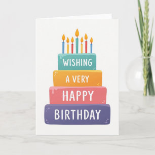 Tiered Cake Birthday Art Card