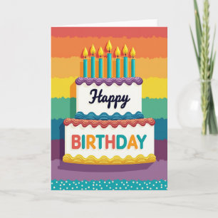 Tiered Cake Birthday Card