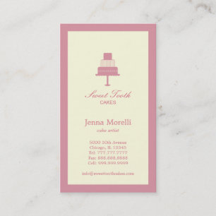 Tiered Cake Business Card - Pink