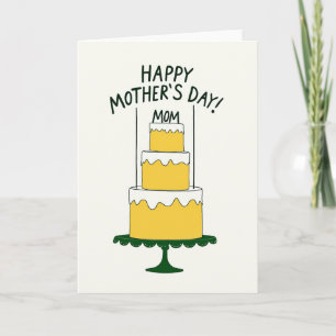 Tiered Cake Mom Card