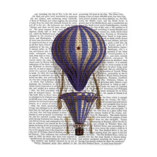 Tiered Hot Air Balloon Blue Magnet