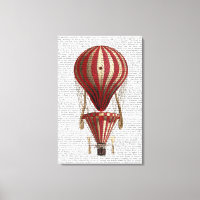 Tiered Hot Air Balloon Print Red