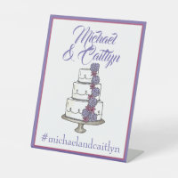 Tiered Purple Floral Wedding Cake Bridal Shower