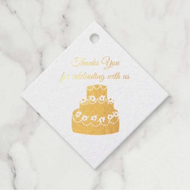 Tiered Wedding Cake Favour Tags (Front)