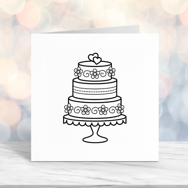 Tiered Wedding Cake Self-inking Stamp (Creator Uploaded)