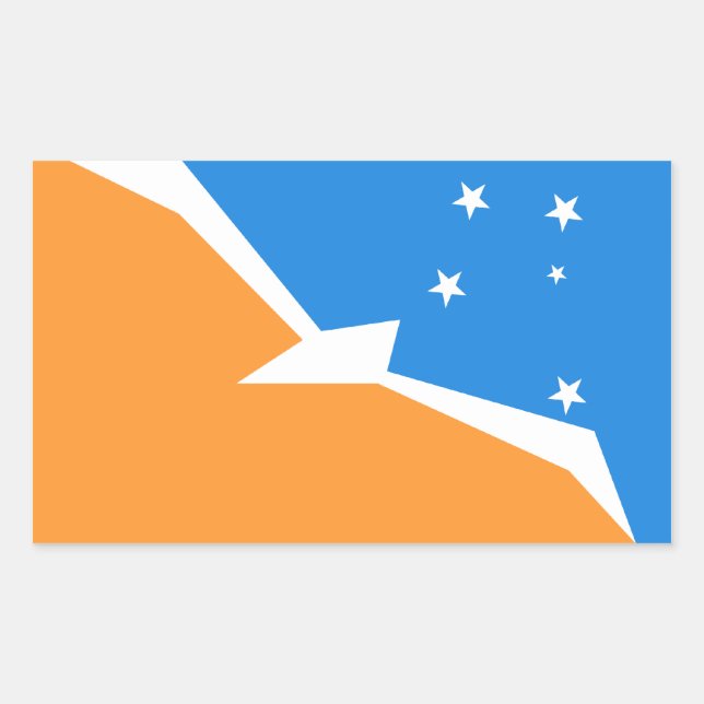 Tierra Del Fuego Flag. Patagonia, Argentina Rectangular Sticker (Front)