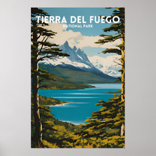 Tierra del Fuego National Park Vintage Poster