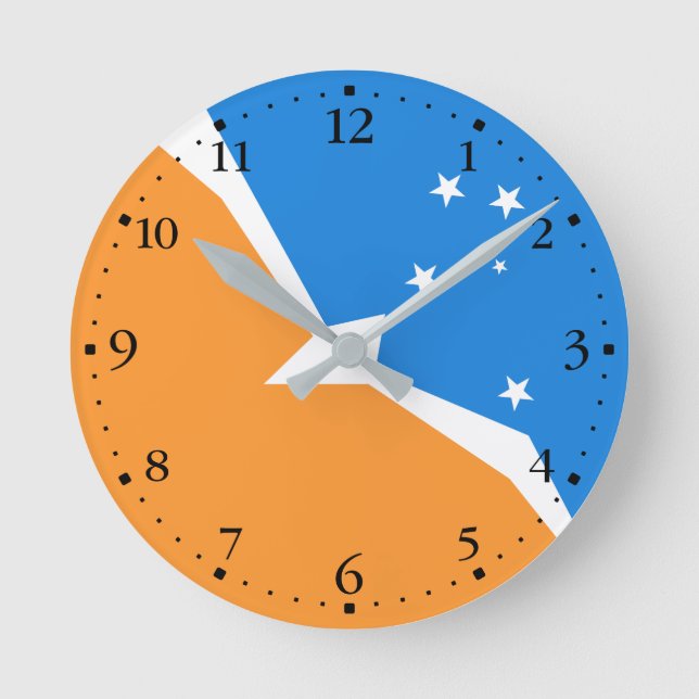 Tierra del Fuego Round Clock (Front)