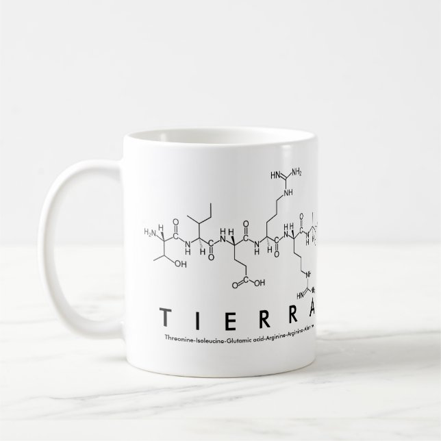 Tierra peptide name mug (Left)
