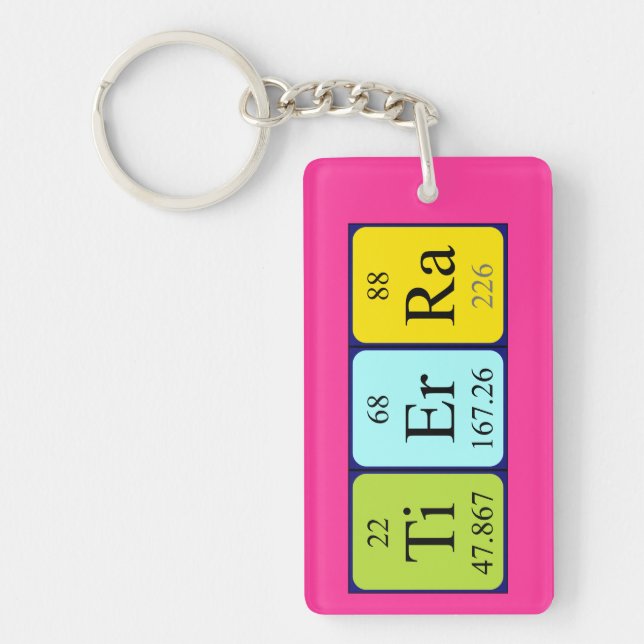 Tierra periodic table name keyring (Front)