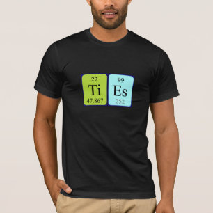 Ties periodic table name shirt