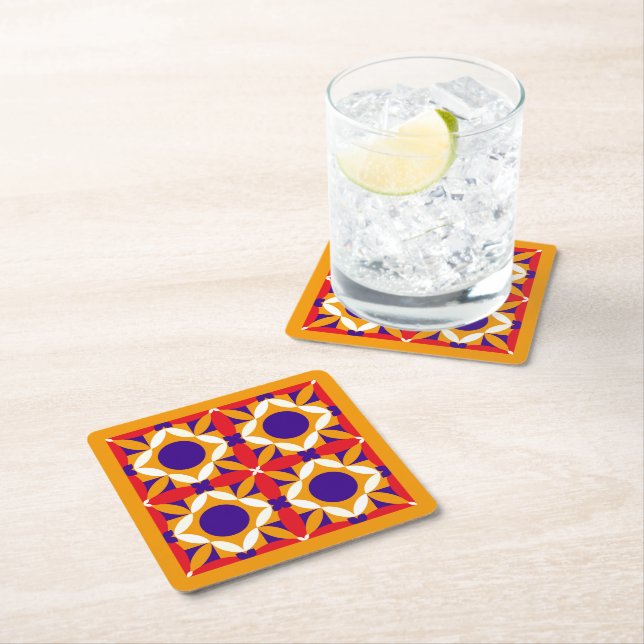 Ties Square Paper Coaster (Insitu)