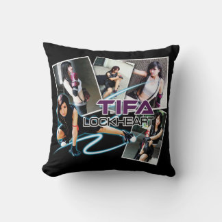 Tifa LockHeart Black Pillow