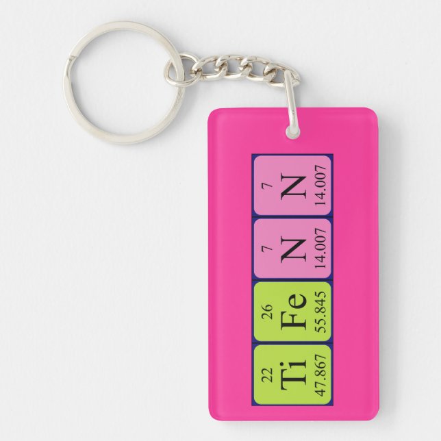 Tifenn periodic table name keyring (Front)