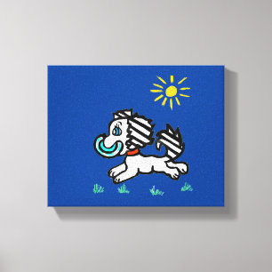 Tiffany and her Frisbee  Canvas Print