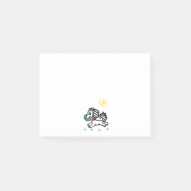 Tiffany and her Frisbee Post-It Notes (Front)