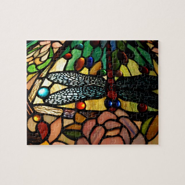 Tiffany Close Up Stained Glass Lamp Shade Jigsaw Puzzle (Horizontal)