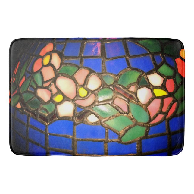 Tiffany Dogwood Stained Glass   Bath Mat (Front)