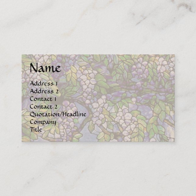Tiffany Flowers Business Card (Front)