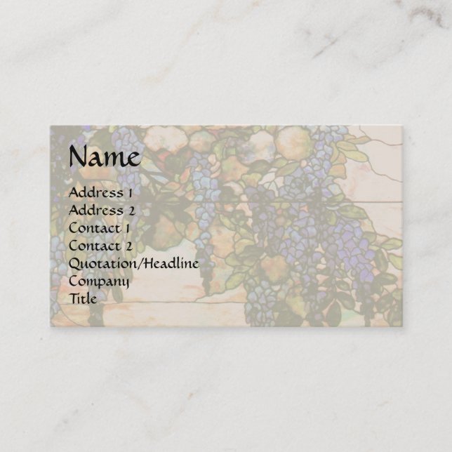 Tiffany Flowers Business Card (Front)