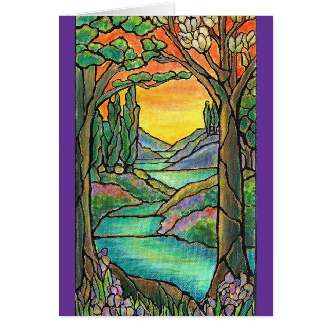 Tiffany Landscape Stained Glass Design ART! (Front)