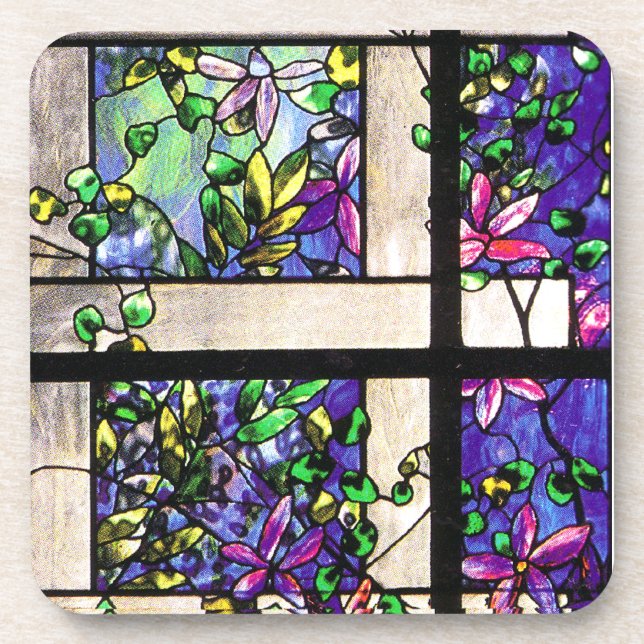 Tiffany Stained Glass Cork Coaster (Front)